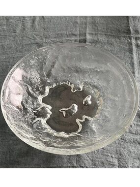 Vintage Hoya 10” Snowflake Bowl, Crystal, Designed by Saburo Funakoshi, Japan